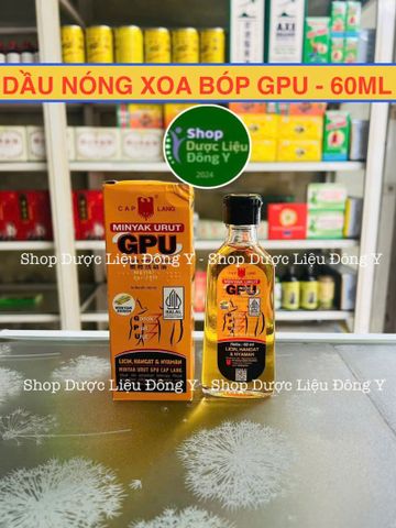 Dầu Xoa Bóp MINYAK URUT GPU 60ml - Giảm Đau Cơ Bắp, Đau Khớp, Thể Thao, Hỗ Trợ Lưu Thông Máu Từ Tinh Dầu Thiên Nhiên