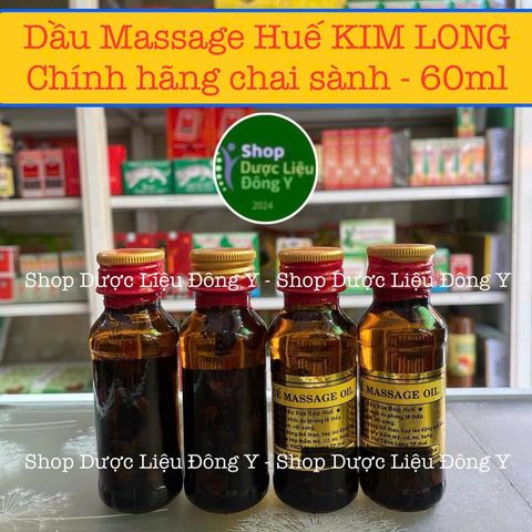 Dầu Massage Huế Kim Long Chính Hãng - Tinh Dầu Xoa Bóp Thư Giãn, Giảm Nhức Mỏi, Hỗ Trợ Điều Trị Bệnh 30 Vị Thuốc Đông Y