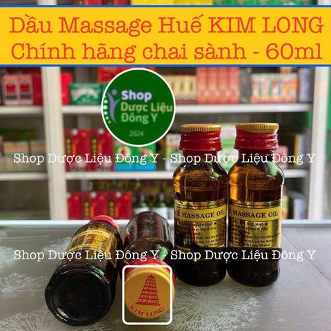 Dầu Massage Huế Kim Long Chính Hãng - Tinh Dầu Xoa Bóp Thư Giãn, Giảm Nhức Mỏi, Hỗ Trợ Điều Trị Bệnh 30 Vị Thuốc Đông Y