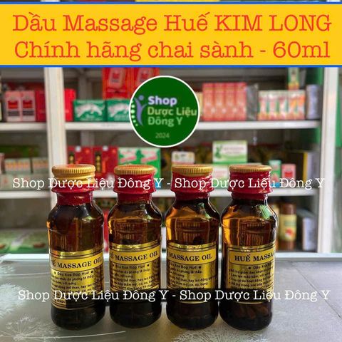 Dầu Massage Huế Kim Long Chính Hãng - Tinh Dầu Xoa Bóp Thư Giãn, Giảm Nhức Mỏi, Hỗ Trợ Điều Trị Bệnh 30 Vị Thuốc Đông Y