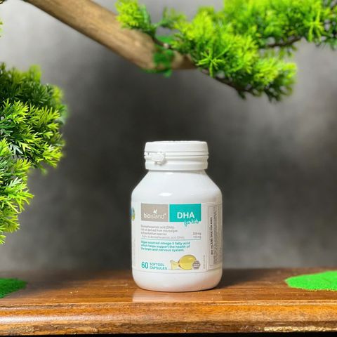 Viên uống bổ sung DHA cho trẻ em Bio Island chính hãng - 60 viên vitamin hỗ trợ phát triển trí não và thị lực cho bé