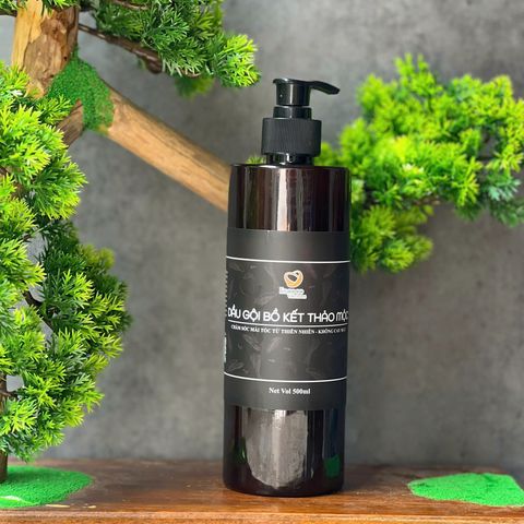 Dầu Gội Bồ Kết Escoco 500ml - Chứa Vỏ Bưởi, Gừng, Bạc Hà Nhật, Hương Nhu - Chăm Sóc Tóc Tự Nhiên