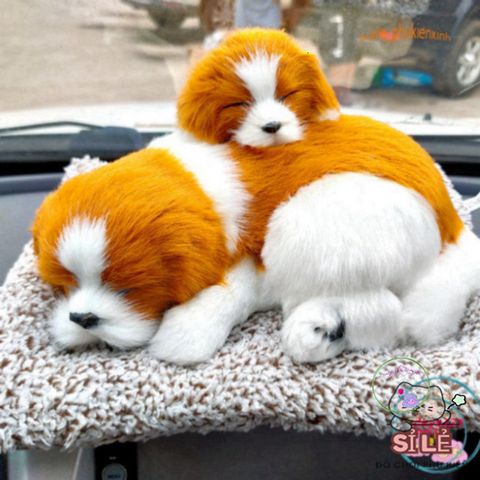 Thú Nhồi Bông Chó Mèo Trang Trí Xe Hơi và Bàn Có Lõi Than Hoạt Tính Khử Mùi - Đáng Yêu, Bảo Vệ Không Khí Trong Lành