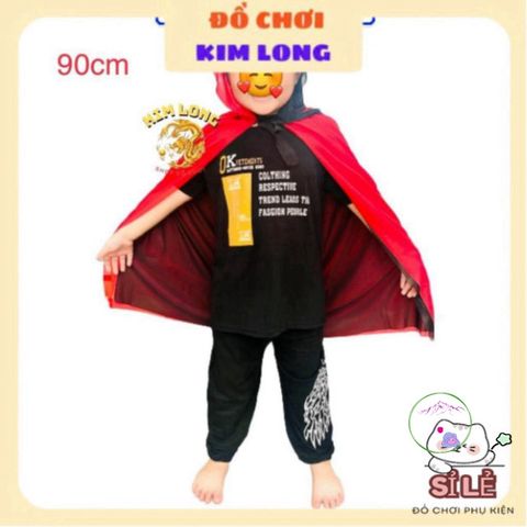 Áo Choàng Ma Cà Rồng Đỏ Đen Có Mũ - Trang Phục Halloween Độc Đáo Cho Cả Trẻ Em Và Người Lớn