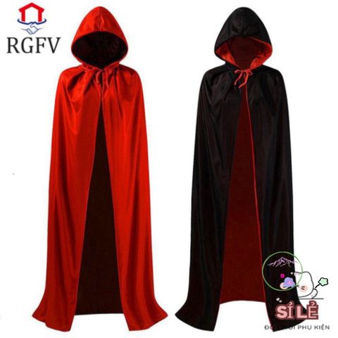 Áo Choàng Halloween Hai Lớp RGFV - Phù Thủy Bí Ẩn, Thời Trang Duy Nhất Cho Người Lớn & Trẻ Em - Hóa Trang Cosplay Sôi Động