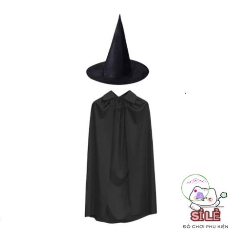 Bộ Áo Choàng và Mũ Phù Thủy Royal Witch - Trang Phục Halloween Độc Đáo Cho Trẻ Em và Người Lớn, Thể Hiện Tinh Thần Kỳ Diệu