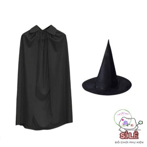 Bộ Áo Choàng và Mũ Phù Thủy Royal Witch - Trang Phục Halloween Độc Đáo Cho Trẻ Em và Người Lớn, Thể Hiện Tinh Thần Kỳ Diệu