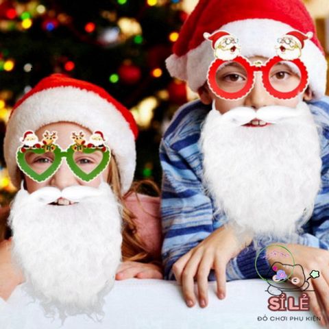 Râu Ông Già Noel Thực Tế - Phụ Kiện Cosplay Giáng Sinh Dùng Để Trang Trí, Lễ Hội, Tiệc Gia Đình, Mùa Giáng Sinh