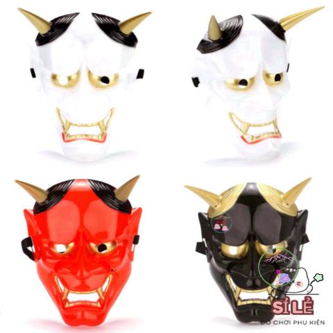 Mặt Nạ Hóa Trang Hannya Oni Noh Độc Đáo Cho Halloween - Biến Hóa Thành Quỷ Vương Hai Sừng Kỳ Bí