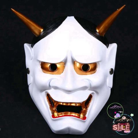 Mặt Nạ Hóa Trang Hannya Oni Noh Độc Đáo Cho Halloween - Biến Hóa Thành Quỷ Vương Hai Sừng Kỳ Bí