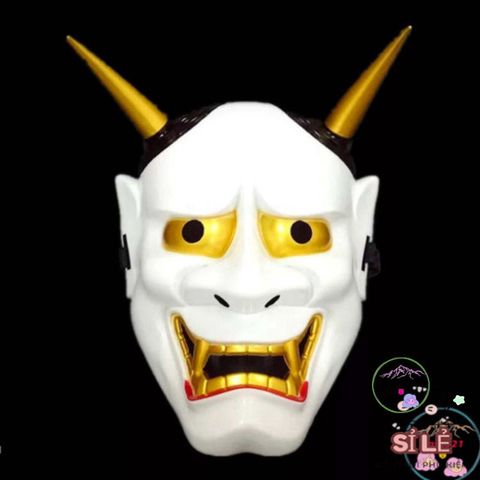 Mặt Nạ Hóa Trang Hannya Oni Noh Độc Đáo Cho Halloween - Biến Hóa Thành Quỷ Vương Hai Sừng Kỳ Bí