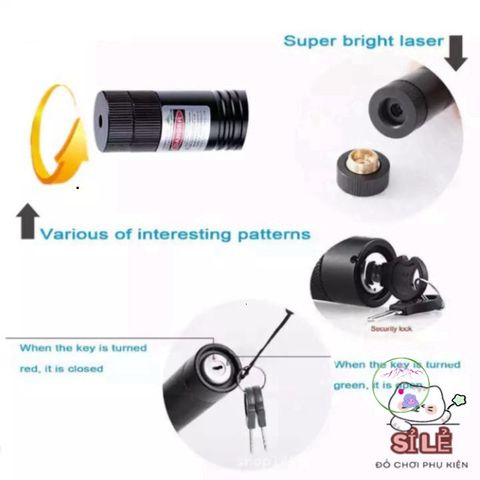 Đèn Pin Laser 303 - Chiếu Sáng Xa 5000m, Bao Gồm Pin Sạc & Khóa An Toàn, Dụng Cụ Thích Hợp Cho Ngoài Trời & Sự Kiện