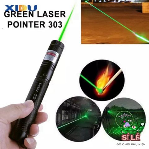 Đèn Pin Laser 303 - Chiếu Sáng Xa 5000m, Bao Gồm Pin Sạc & Khóa An Toàn, Dụng Cụ Thích Hợp Cho Ngoài Trời & Sự Kiện