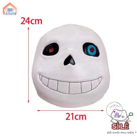 Mặt Nạ Cosplay Sans Undertale - Phụ Kiện Hóa Trang Độc Đáo Cho Halloween và Tiệc Tùng - Chất Liệu Cao Su Bền Bỉ