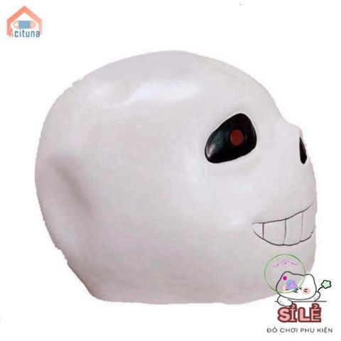 Mặt Nạ Cosplay Sans Undertale - Phụ Kiện Hóa Trang Độc Đáo Cho Halloween và Tiệc Tùng - Chất Liệu Cao Su Bền Bỉ