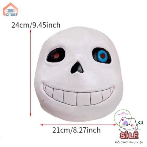 Mặt Nạ Cosplay Sans Undertale - Phụ Kiện Hóa Trang Độc Đáo Cho Halloween và Tiệc Tùng - Chất Liệu Cao Su Bền Bỉ