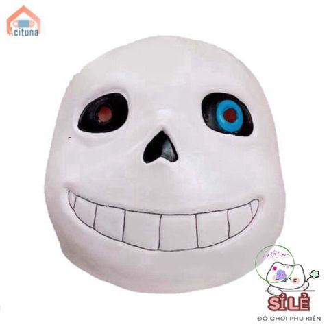 Mặt Nạ Cosplay Sans Undertale - Phụ Kiện Hóa Trang Độc Đáo Cho Halloween và Tiệc Tùng - Chất Liệu Cao Su Bền Bỉ