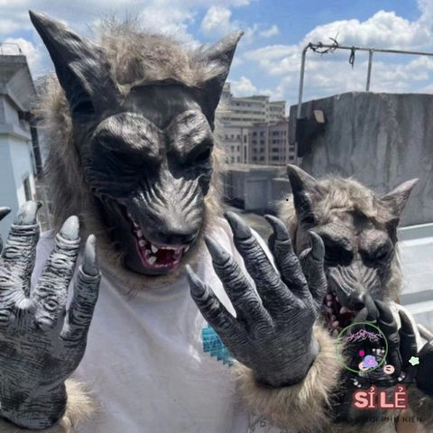 Mặt Nạ Hóa Trang Chó Sói - Ma Sói Đáng Sợ, Phụ Kiện Halloween Hoàn Hảo Cho Cosplay Và Tiệc Tùng