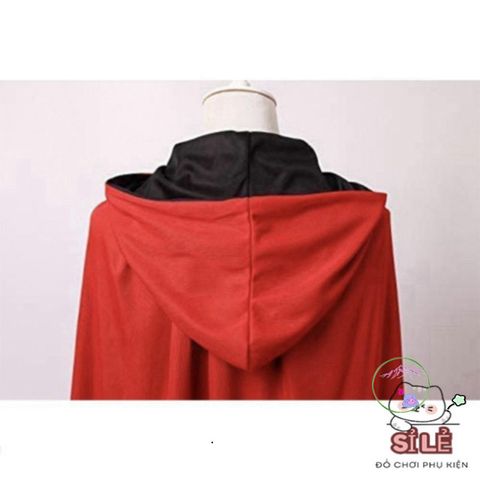 Áo Choàng Halloween Đen Đỏ 59inch - Áo Choàng Quỷ Rùng Rợn Có Nón Hoody, Trang Phục Hóa Trang Thú Vị Cho Mùa Lễ Hội 2023