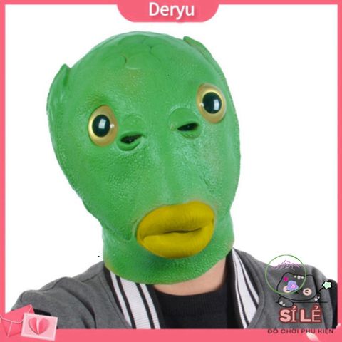 Mặt Nạ Silicone Cá Vui Nhộn Dành Cho Người Lớn - Phụ Kiện Hóa Trang Nổi Bật Cho Lễ Hội Halloween, Giáng Sinh, Phục Sinh