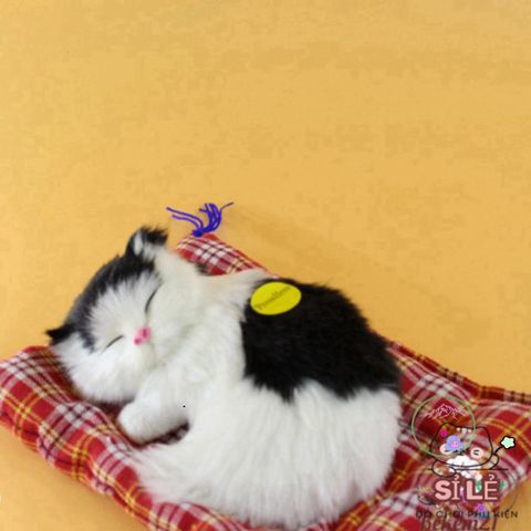 Mô hình thú nhồi bông chó mèo lớn - Khử mùi bằng than hoạt tính, âm thanh sống động, trang trí xe và nhà cửa cho trẻ em.