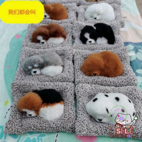 Mô hình thú nhồi bông chó mèo lớn - Khử mùi bằng than hoạt tính, âm thanh sống động, trang trí xe và nhà cửa cho trẻ em.