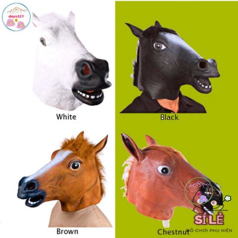 Mặt Nạ Đầu Ngựa Độc Đáo Cho Halloween - Đạo Cụ Hóa Trang Latex Sống Động Cho Tiệc Tùng, Video TikTok Và Các Dịp Lễ Hội