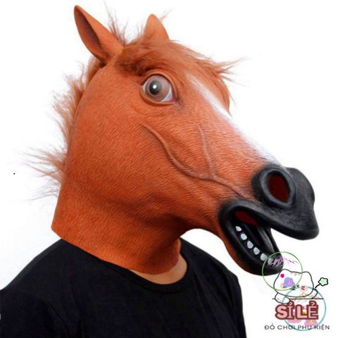 Mặt Nạ Đầu Ngựa Độc Đáo Cho Halloween - Đạo Cụ Hóa Trang Latex Sống Động Cho Tiệc Tùng, Video TikTok Và Các Dịp Lễ Hội