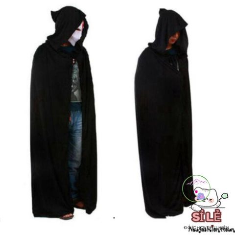 Áo Choàng Đen Halloween Ma Quái - Phù Thủy, Ma Cà Rồng - Trang Phục Cosplay Cho Các Bữa Tiệc Thú Vị