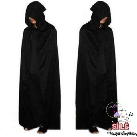 Áo Choàng Đen Halloween Ma Quái - Phù Thủy, Ma Cà Rồng - Trang Phục Cosplay Cho Các Bữa Tiệc Thú Vị