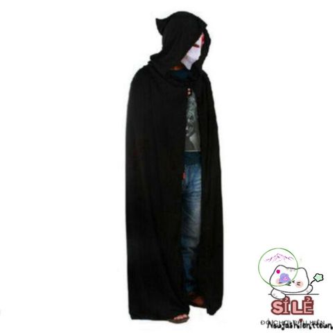 Áo Choàng Đen Halloween Ma Quái - Phù Thủy, Ma Cà Rồng - Trang Phục Cosplay Cho Các Bữa Tiệc Thú Vị