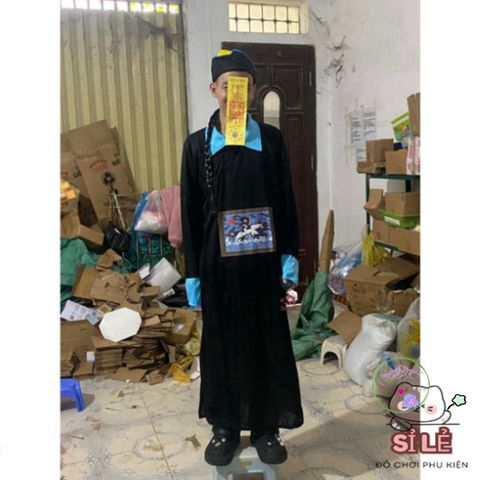 Bộ Hóa Trang Halloween Diêm Vương & Cương Thi - Trang Phục Độc Đáo Cho Người Lớn - Cosplay Pháp Sư Huyền Bí
