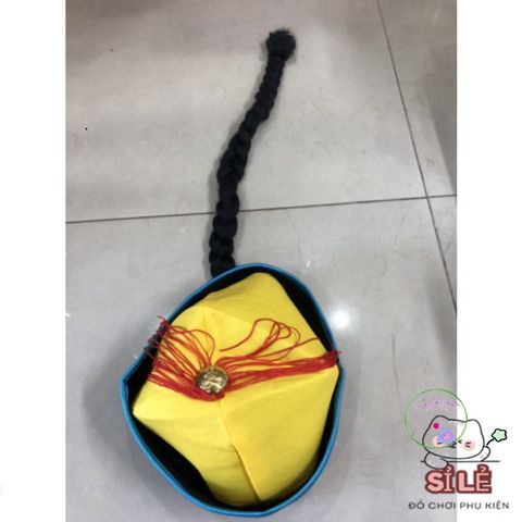 Bộ đồ hóa trang Halloween Cương Thi Trung Hoa - Áo Dài độc đáo với mũ đuôi sam và bùa hộ mệnh cho bữa tiệc thú vị