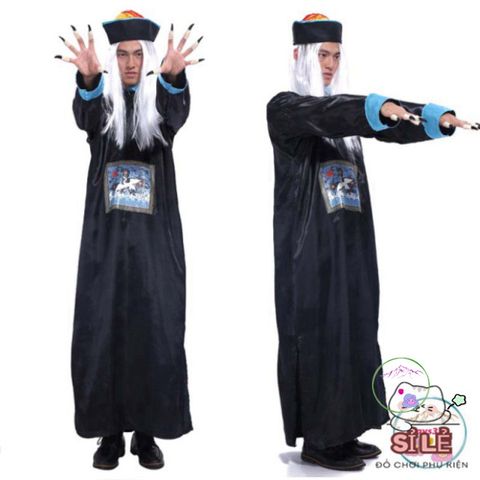 Bộ Trang Phục Cương Thi Halloween - Đáng Sợ và Hút Hồn Cho Tiệc Hóa Trang, Cosplay, Đẹp Mắt và Thoải Mái