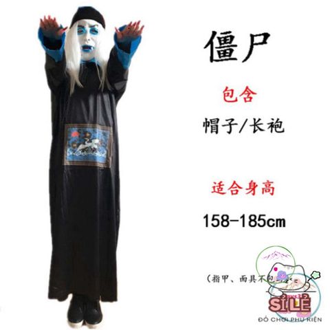 Bộ Trang Phục Cương Thi Halloween - Đáng Sợ và Hút Hồn Cho Tiệc Hóa Trang, Cosplay, Đẹp Mắt và Thoải Mái