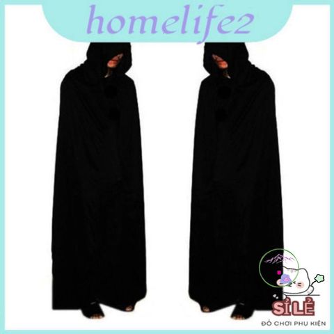 Áo Choàng Cosplay Halloween Tử Thần & Ma Cà Rồng - Thời Trang Đen Sang Trọng Dành Cho Người Lớn & Trẻ Em Với Mũ Độc Đáo