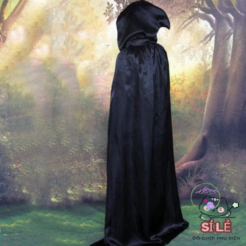 Áo Choàng Cosplay Halloween Tử Thần & Ma Cà Rồng - Thời Trang Đen Sang Trọng Dành Cho Người Lớn & Trẻ Em Với Mũ Độc Đáo