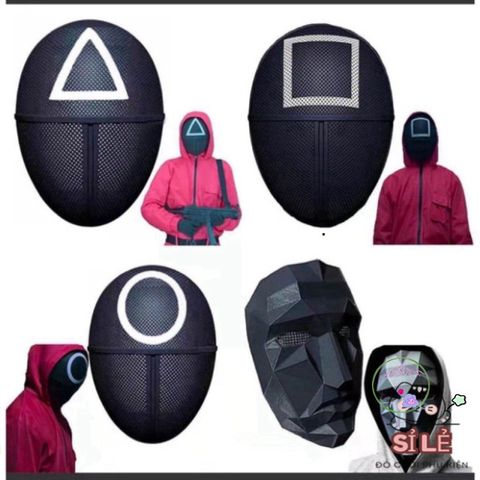Mặt Nạ Squid Game PVC - Mysterious Halloween và Trung Thu - Dành cho Trẻ Em và Người Lớn - Hoàn Hảo cho Hóa Trang và Cosplay