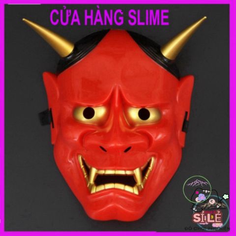 Mặt Nạ Quỷ Vương Hannya Noh Oni Halloween - Phụ Kiện Hóa Trang Độc Đáo Với Hai Sừng Ấn Tượng Cho Ngày Hội Hóa Trang