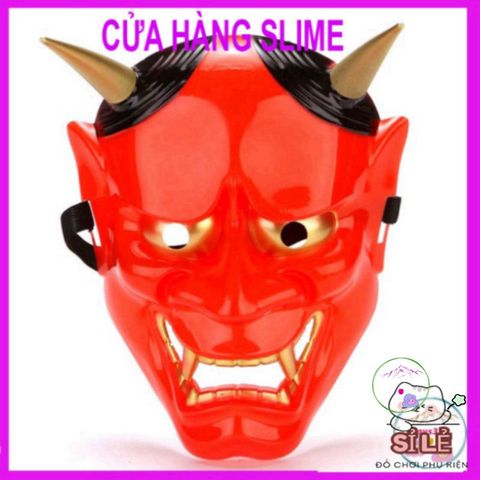 Mặt Nạ Quỷ Vương Hannya Noh Oni Halloween - Phụ Kiện Hóa Trang Độc Đáo Với Hai Sừng Ấn Tượng Cho Ngày Hội Hóa Trang