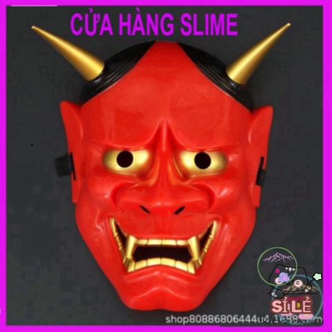Mặt Nạ Quỷ Vương Hannya Noh Oni Halloween - Phụ Kiện Hóa Trang Độc Đáo Với Hai Sừng Ấn Tượng Cho Ngày Hội Hóa Trang