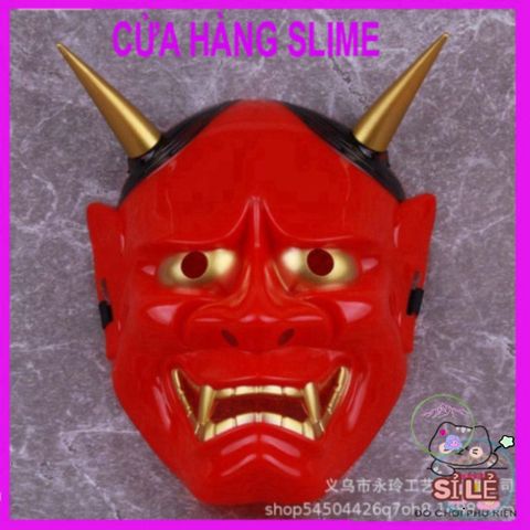 Mặt Nạ Quỷ Vương Hannya Noh Oni Halloween - Phụ Kiện Hóa Trang Độc Đáo Với Hai Sừng Ấn Tượng Cho Ngày Hội Hóa Trang