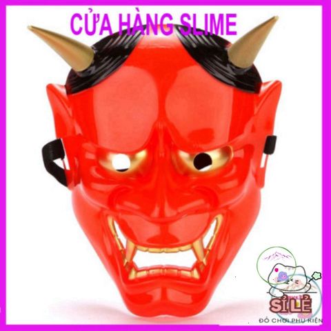 Mặt Nạ Quỷ Vương Hannya Noh Oni Halloween - Phụ Kiện Hóa Trang Độc Đáo Với Hai Sừng Ấn Tượng Cho Ngày Hội Hóa Trang