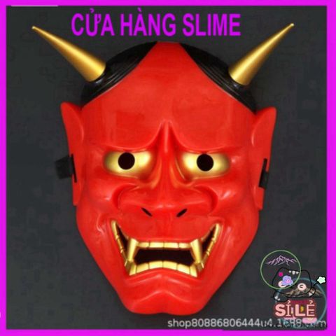 Mặt Nạ Quỷ Vương Hannya Noh Oni Halloween - Phụ Kiện Hóa Trang Độc Đáo Với Hai Sừng Ấn Tượng Cho Ngày Hội Hóa Trang