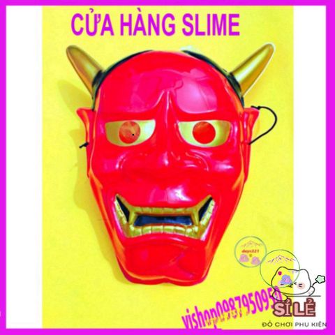Mặt Nạ Quỷ Vương Hannya Noh Oni Halloween - Phụ Kiện Hóa Trang Độc Đáo Với Hai Sừng Ấn Tượng Cho Ngày Hội Hóa Trang