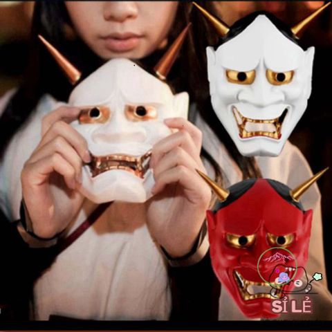 Mặt Nạ Cosplay Hannya Oni Nghệ Thuật - Đạo Cụ Tiệc Tùng Halloween & Sự Kiện Văn Hóa Nhật Bản
