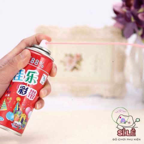 Bình Xịt Dây Màu Ngẫu Nhiên - Phụ Kiện Tiệc Tùng Rực Rỡ Cho Sinh Nhật, Lễ Hội Và Ngày Kỷ Niệm