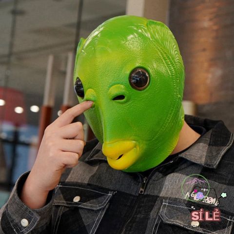 Mũ đội đầu cá xanh Benbo Pa - Phụ kiện thời trang vui nhộn cho lễ hội, Halloween, Giáng sinh, phỏng vấn hóa trang, trẻ em và người lớn.