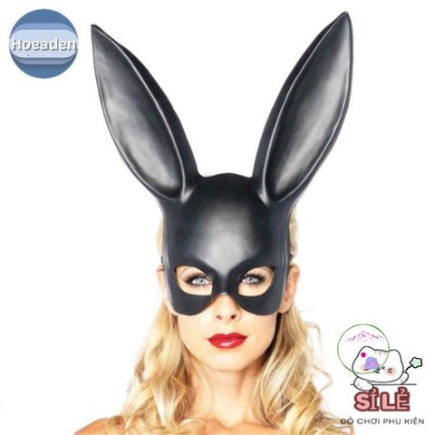 Mặt Nạ Thỏ Đen-Trắng Hoeaden - Phụ Kiện Hóa Trang Halloween Độc Đáo Cho Cosplay và Lễ Hội Giáng Sinh