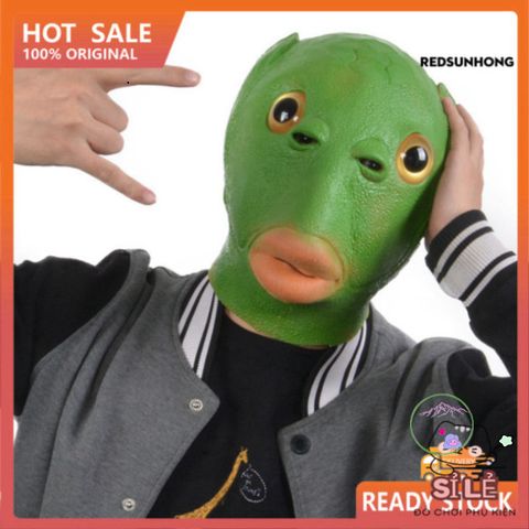 Mặt Nạ Silicone Hình Cá Dành Cho Người Lớn - Thiết Kế Vui Nhộn, Lý Tưởng Cho Halloween và Tiệc Tùng